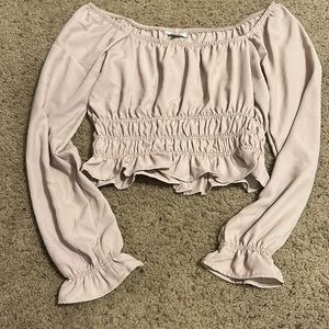 long sleeve cropped top